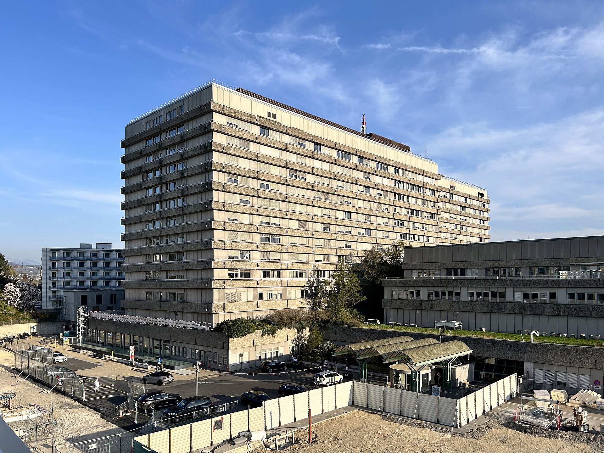 Bâtiment principal du CHUV à Lausanne